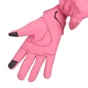 Women Biker Gloves Pink Outdoor Motobike Gloves Motorcycle Auto Racing Wear Genuine Leather Gloves For Women - Product Image 5