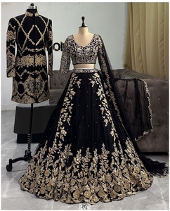 ชุดปาร์ตี้ที่สวยงาม lehenga choli กับ dupatta กับงานปัก - Product Image 3