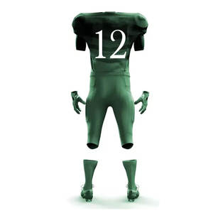 ชุดเสื้อฟุตบอลอเมริกันโพลีเอสเตอร์สำหรับผู้ชายเครื่องแบบอเมริกันฟุตบอลสีแดงสีเหลือง - Product Image 4