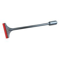 Grattoir professionnel de qualité industrielle 4"X18" avec boule en acier, manche en aluminium et plastique, grattoir pour sols et murs, OEM/ODM personnalisé