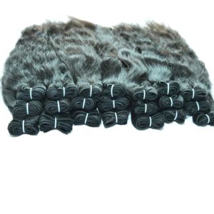 Extensions de cheveux humains naturels vietnamiens ondulés, couleur noire, vierges brutes, cuticules alignées, prix d'usine en gros, à vendre - Product Image 4