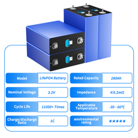 Sel Baterai LiFePO4 3.2V 280Ah Grade A LFP Prismatik dari Gudang Kanada untuk Solar ESS RV Kelautan