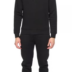 Men's 100% Cotton Casual Tracksuit <b>Printed</b> Fleece Hoodie and Sweatpants Fashionable Winter <b>Sweatshirts</b> with Pants Hoody Set - Product Image 3