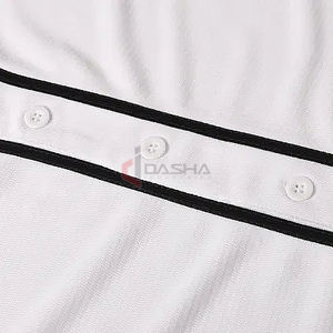 Venta al por mayor Camisetas de béisbol personalizadas | Camisa de ropa deportiva de equipo liso en Blanco | Uniforme de béisbol profesional con logotipo bordado a la venta - Product Image 3