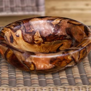 PRODUCTS LINKED DECOR HANDMADE NATURAL WOODEN AND RESIN SALAD <b>BOWL</b> Good Quality for Home and Restaurant Use for Parties - Product Image 1