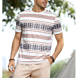 เสื้อยืดแขนสั้นเข้ารูปผ้าฝ้ายสำหรับผู้ชายแบบลำลองคอกลมแขนสั้นผ้าคอตตอนแห้งเร็ว - Product Image 6