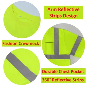 Chemises de sécurité réfléchissantes haute visibilité ANSI Classe 1 à séchage rapide, manches longues, vêtements de travail pour la construction AWARTEN INTERNATIONAL - Product Image 6