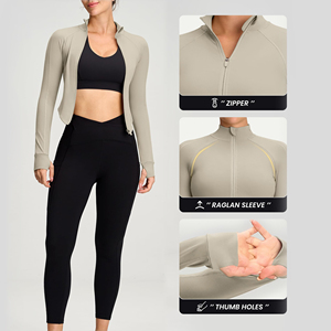 Chaqueta Deportiva Ligera y Transpirable con Cremallera para Mujer, de Alta Calidad, con Logotipo Personalizado, Ajustada, para Yoga y Deportes - Product Image 5
