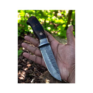 Cuchillo de Camping KBS GOODS, Hoja de Acero de Damasco Personalizable, Mango de Madera de Nogal, Alta Calidad, Hecho a Mano, 12 Pulgadas, Grado Industrial, 3 Años - Product Image 2