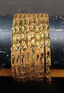 Bracelets de vente d'usine avec bracelets à la mode de forme ronde plaqués or 22CT à vendre par les exportateurs indiens - Product Image 3