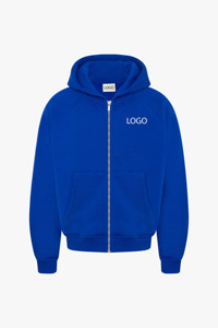 OEM Unisex <b>Royal</b> <b>Blue</b> Printed Zip Hoodie Joggers Set 100% Cotton High Fashion Breathable Streetwear Gym Wear Custom Logo - Product Image 5