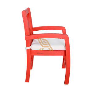 Chaise de salle à manger de style moderne et finition imitation bois avec structure en bois de teck pour la décoration de meubles d'hôtel - Product Image 2