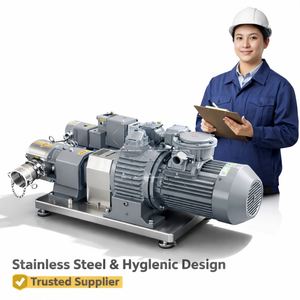 ปั๊มโรตารี่โลบสแตนเลสเกรดอาหารอเนกประสงค์สำหรับน้ำเชื่อมความหนืดสูง - Product Image 2