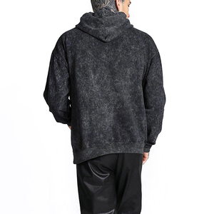 Sweat-shirts d'hiver faits à la main de couleur noire avec poche, tissu en polaire écologique, confortable, décontracté, vêtements pour hommes - WAKIN WEAR - Product Image 2