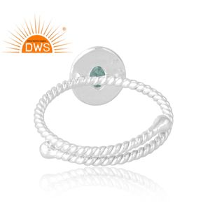 Anillo de piedras preciosas de cuarzo de fresa verde Natural de Plata de Ley 925 más vendido, joyería para mujer, regalo para ella - Product Image 2