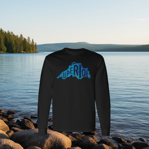 T-shirt à manches longues Great Lakes Lake Superior, design vieilli - Product Image 3