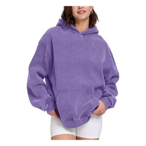 เสื้อฮู้ดแบบสวมหัวแนววินเทจใส่ได้ทั้งชายและหญิงผ้าเฟรนช์เทอร์รี่โอเวอร์ไซส์ที่กำหนดเอง - Product Image 3