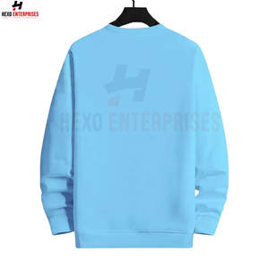 Fabricación de calidad Premium tamaño adulto hombres pulóver sudadera ropa Casual Color sólido hombres pulóver sudadera - Product Image 2