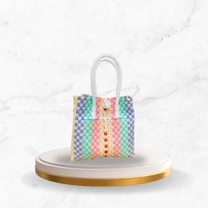 Bolso de mano de tejido suave hecho a mano para mujer, versátil plástico reciclado, accesorio de ropa Sembagi a todo color de moda - Product Image 5