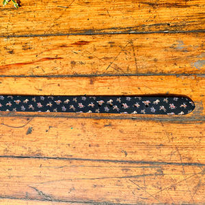 Argentine vache Polo imprimé ceinture en cuir pour hommes femmes laiton massif noir mat finition boucle longueur personnalisée mode/Style décontracté - Product Image 3