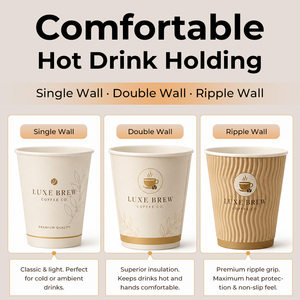 Vasos de Papel Kraft de Doble Pared Allwin Packfactory Premium de 10oz, 12oz y 16oz para Café Filtrado y Vertido en Cafeterías - Product Image 5