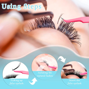 Anaaif แหนบถอนขนตาสเตนเลสเกรดสูงคีมหนีบขนตาแบบกำหนดเองสำหรับถอนขนคิ้วฉลากส่วนตัว - Product Image 3