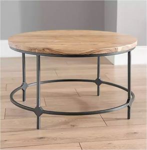 Modern Iron Coffee <b>Table</b> Black & <b>White</b> Classic <b>Round</b> Shape for Office Home Restaurant Living Room Garden Decoration Hot Selling - Product Image 4