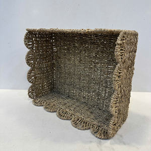 Panier de rangement rectangulaire en herbe de mer écologique de luxe - Solution de rangement multifonctionnelle pour la maison - Product Image 3