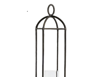 โคมไฟเหล็กสีดำสไตล์ราชวงศ์สำหรับตกแต่งระเบียงบ้านและของตกแต่งห้องสำหรับแสงเทียนโต๊ะอาหารค่ำในช่วงเทศกาลคริสต์มาสโคมไฟเหล็ก - Product Image 2