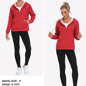 Sudaderas con cremallera de Invierno para mujer con etiqueta de bordado personalizada Impresión de logotipo y marca personal para promociones - Product Image 5