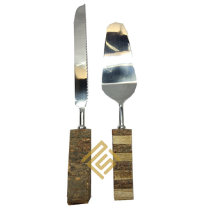 Meilleure vente Service de vaisselle de luxe en acier inoxydable de haute qualité Design personnalisable Ouvre-corne personnalisée Poignée en métal en résine osseuse - Product Image 3