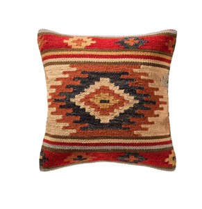 Tapis en laine Kilim carrés modernes, tissés à la main, écologiques, réversibles, housses de coussin, taies d'oreiller, usage domestique, élégants - Product Image 3