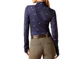 Chemises d'équitation personnalisables en gros à manches longues, durables, respirantes, en Spandex/Polyester, pour la pratique du sport équestre - Product Image 2