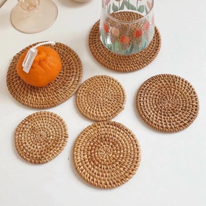 Sous-verre classique en osier, artisanal, écologique, pour la maison, le café, le restaurant, qualité d'exportation, fabriqué au Vietnam - Product Image 6