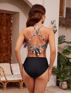 2025 Custom Ladies Swimming Suit One Piece Swimwear <b>with</b> OEM Logo Printing Perfect for Brands Boutiques and Wholesalers - Product Image 2