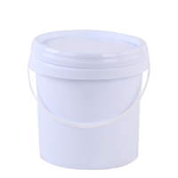 Seau en plastique blanc de 5 L, pour le ménage, incassable
