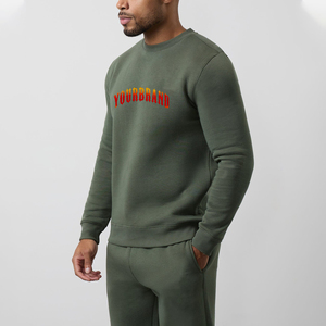 เสื้อสเวตเตอร์แขนยาวของผู้ชายผ้าฝ้าย100% ขนาดใหญ่พิเศษพิมพ์โลโก้ตามสั่ง500GSM เฮฟวี่เวท - Product Image 1