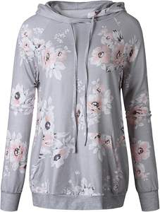 Femmes de haute qualité coton mélangé pull polaire sweats personnalisés poids léger basiques plaine sweats à capuche décontracté sweats à capuche vierges - Product Image 3