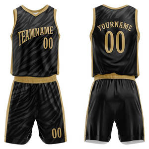 Maillot de basket respirant avec impression par transfert thermique, maillot de basket réversible, vêtements de sport d'entraînement bon marché, uniforme - Product Image 1