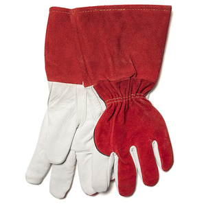 Soldadura cabra/cuero dividido resistente al calor mano protectora a prueba de chispas pesado Tig seguridad trabajo guantes con guantes de puño largo - Product Image 2