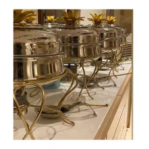 Hotel Supplies Decorative <b>Server</b> <b>Buffet</b> <b>Warmer</b> Display Catering Dish <b>Food</b> Chafing Dish Round Shape Serving Dishes - Product Image 3