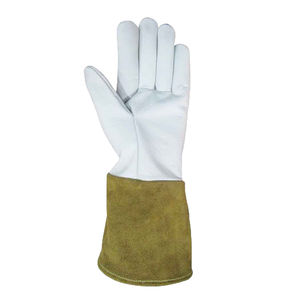 Guantes DE SEGURIDAD naranja anticalor TIG Argon, forro de algodón, tamaño XL, piel de oveja, cuero de vaca, construcción, soldadura, protección de manos - Product Image 2