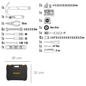 Set di Attrezzi da 140 Pezzi con Valigetta - Product Image 2