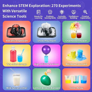 Kit d'expériences scientifiques EPT 270 STEM, 73 pièces, ensemble de laboratoire de chimie pour enfants, <span class=keywords><strong>jouet</strong></span> de découverte scientifique sur l'éruption volcanique pour enfants - Product Image 4