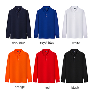 OEM ที่กําหนดเอง unisex พิมพ์ปักโลโก้แบรนด์โปโลแขนยาวสําหรับผู้ชายที่กําหนดเองเสื้อโปโล unisex เสื้อยืดแขนยาว - Product Image 3