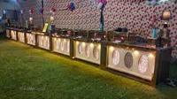 Présentoir de restauration modulaire en acier inoxydable de qualité supérieure King pour comptoir de buffet de mariage Décorations de mariage élégantes