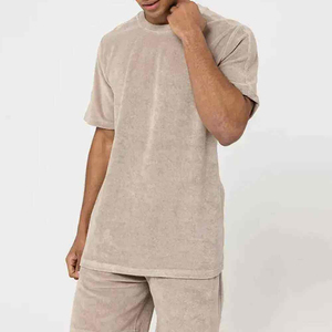 Ensemble décontracté pour homme 2026 en coton biologique 100 % avec t-shirt et short en tissu éponge – Vente en gros - Product Image 5