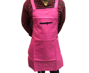 Nouveau design uni lin polyester hommes femmes protection cuisine nettoyage tablier de cuisine logo personnalisé impression tablier - Product Image 5