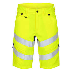 Shorts de travail de sécurité réfléchissants à haute visibilité, personnalisables en gros, séchage rapide, 100% polyester, vêtements de chantier - Product Image 3