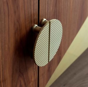 Diseño clásico de latón macizo, Media Luna Dorada manija de para el hogar, cocina, muebles de oficina, herrajes, puerta, cajón, armario, manija de armario - Product Image 5